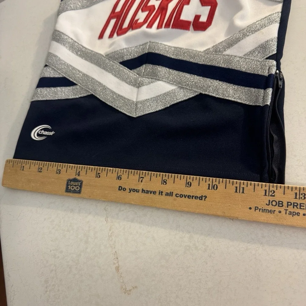 Huskies Cheer Leader Youth Size Small Blue‎ Silver 2 Pc Set